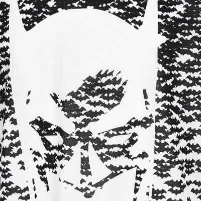 Boys white Batman fade t-shirt